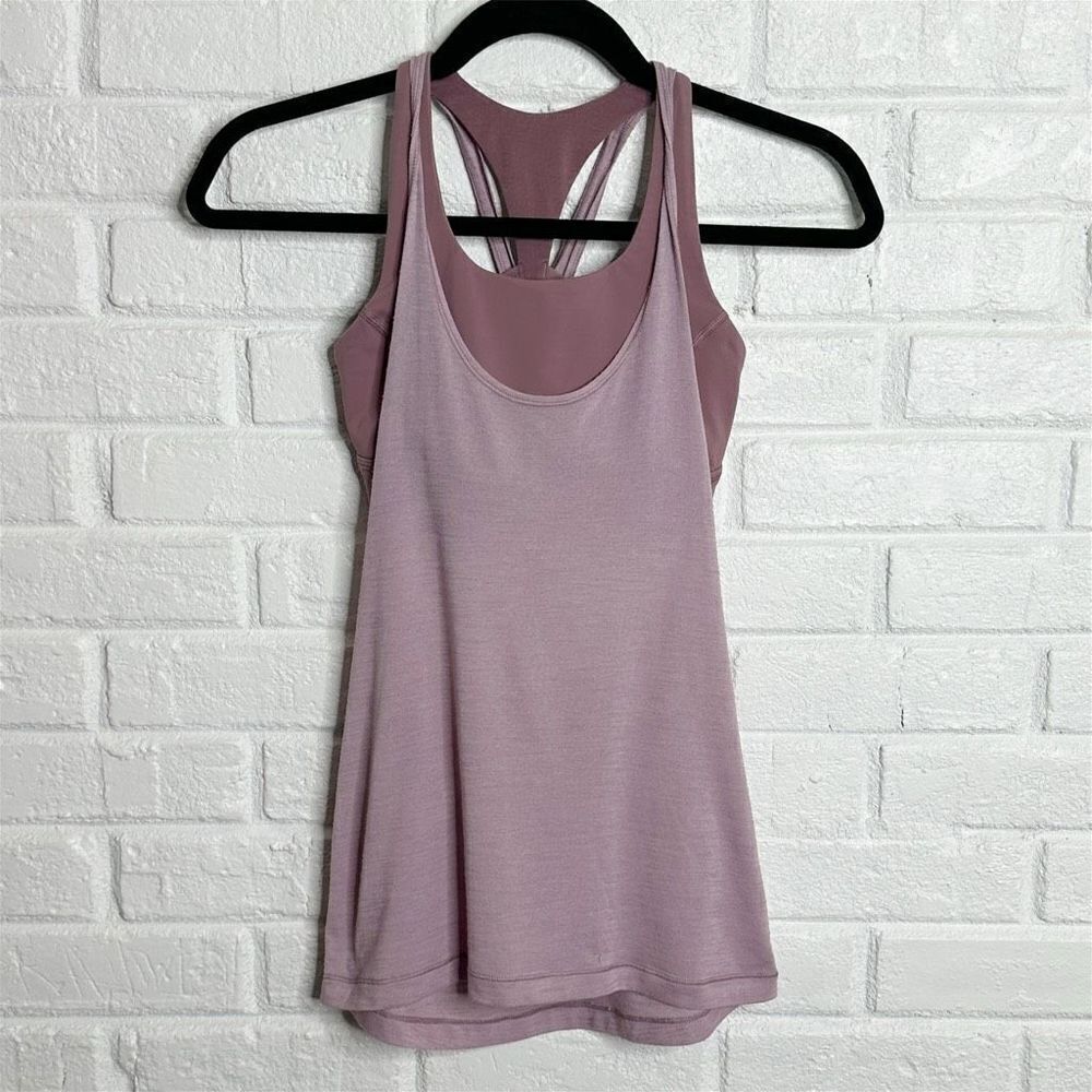 Lululemon Twist and Toil Tank with Built in Sports Bra 2‎ in 1 Purple size 2